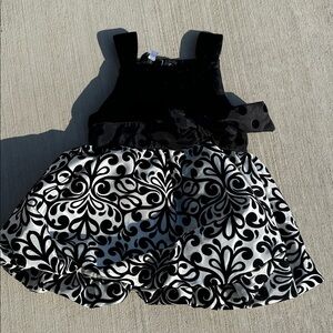 Mud Pie Black Velvet Baby Dress